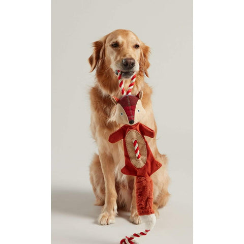 Joules Dog Toys Heritage Tweed Rope Fox