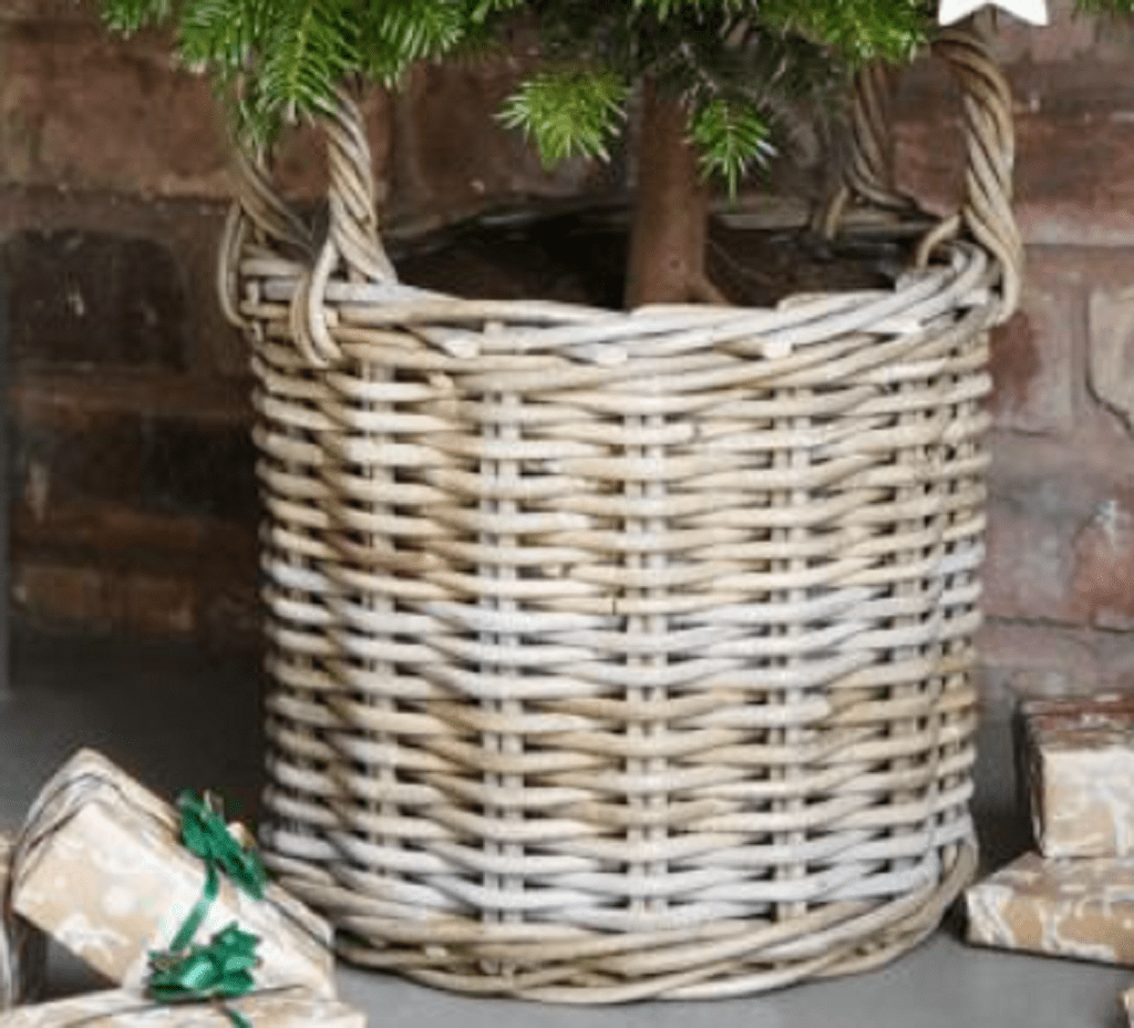 Ivyline Christmas Tree Basket Ivyline Rattan Christmas Tree Basket