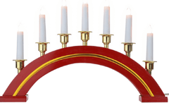 Jingles Christmas Indoor Lights Jingles Christmas LED 7 Lights Candlebridge Arched Red