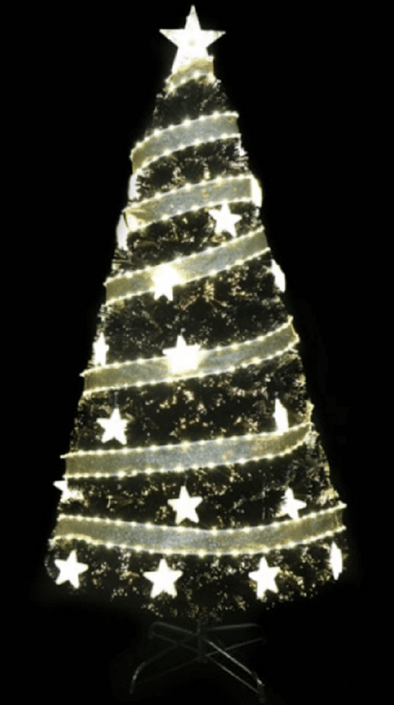 Jingles Christmas tree Jingles Fibre Optic Tree w/ Spiral Ribbon