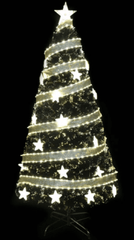 Jingles Christmas tree Jingles Fibre Optic Tree w/ Spiral Ribbon