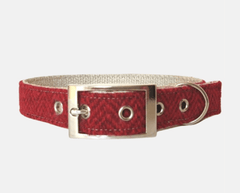 Joules Pet Accessories Joules Harris Red Tweed Dog Collar