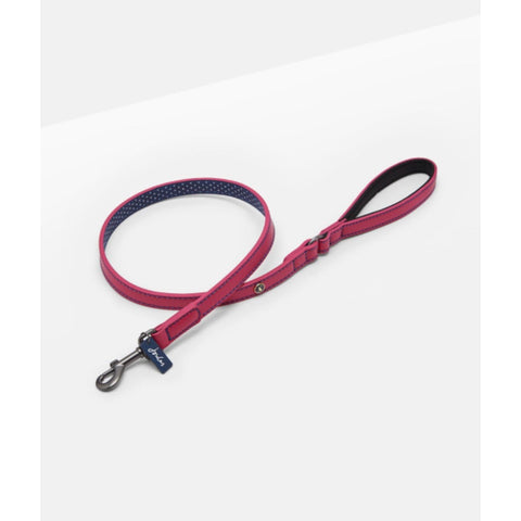 Joules Dog Collars & Leads Joules Pink Leather Lead 40"