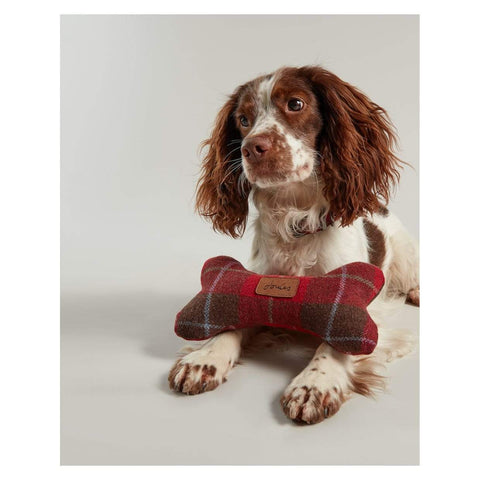 Joules Dog Toys Joules Plush Heritage Tweed Bone Dog Toy