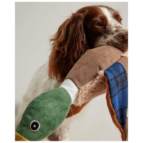 Joules Dog Toys Joules Plush Printed Blue Duck Dog Toy