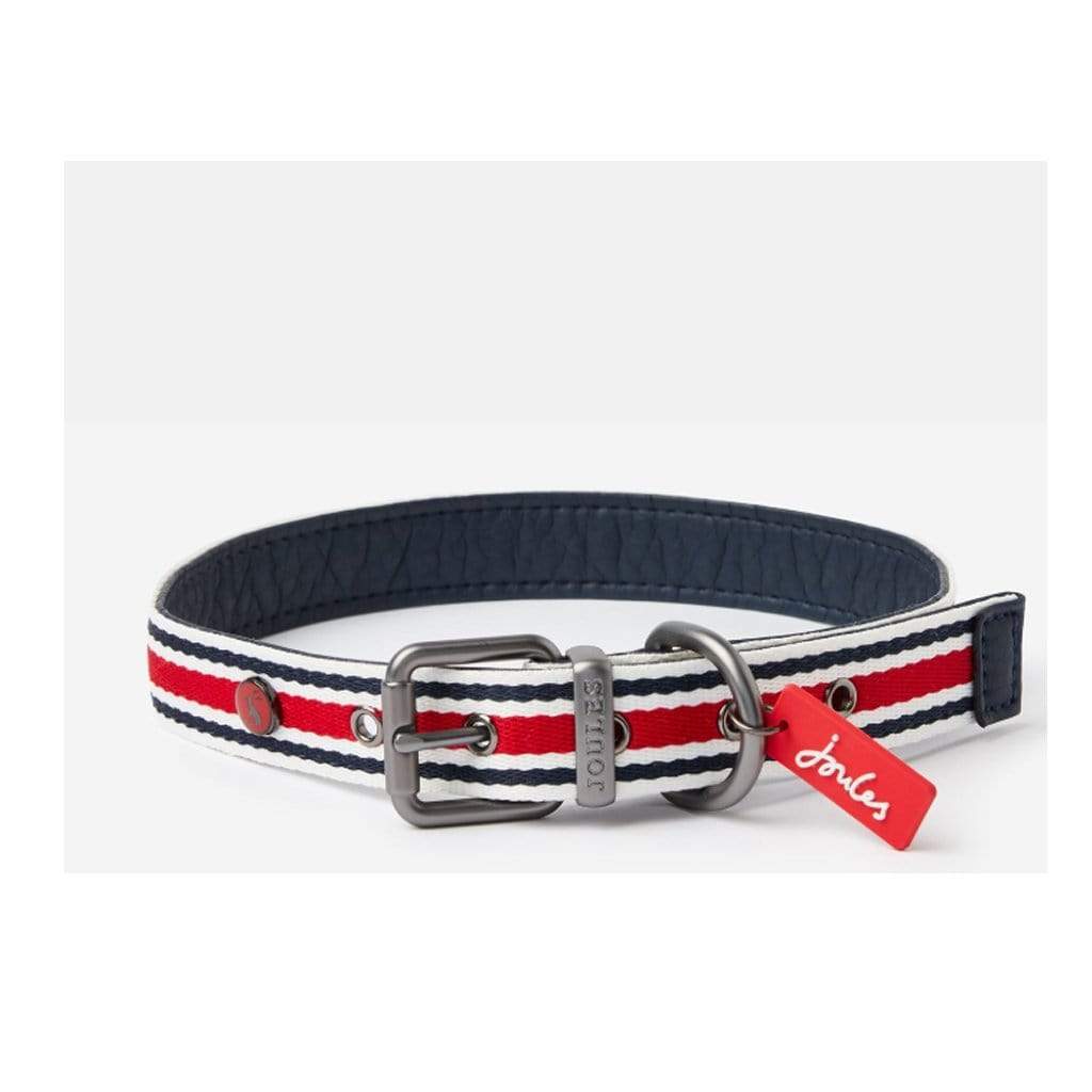 Joules Red Striped Dog Collar Trowell Garden Centre
