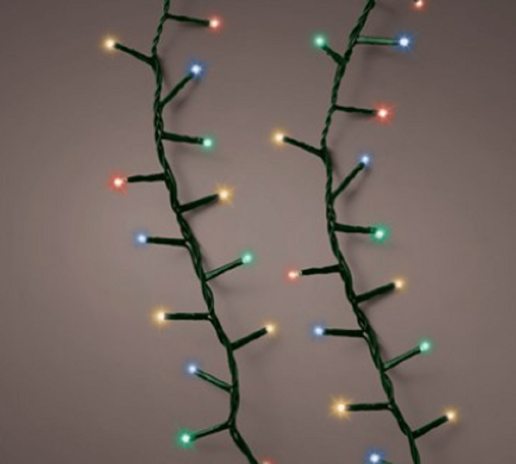 Kaemingk String Lights Kaemingk 8 Function Compact LED String Lights Green/Multi-colour
