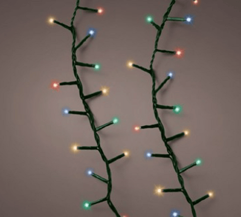 Kaemingk String Lights Kaemingk 8 Function Compact LED String Lights Green/Multi-colour