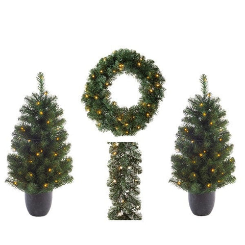 Kaemingk Christmas Lit Decor Kaemingk Battery Operated Imperial Outdoor Christmas Decoration Set