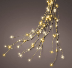 Kaemingk Tree Lights Kaemingk Flashing 7ft Micro-LED Tree Lights Gold/Mixed White LEDs