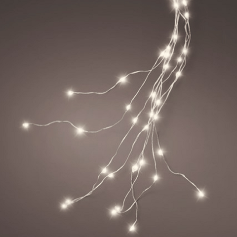 Kaemingk Tree Lights Kaemingk Flashing 7ft Micro-LED Tree Lights Silver/Warm White