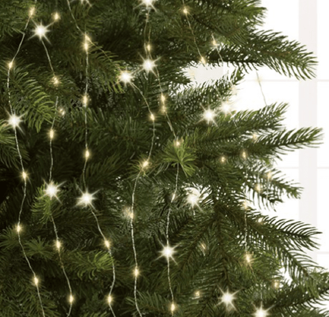 Kaemingk Tree Lights Kaemingk Flashing 7ft Micro-LED Tree Lights Silver/Warm White
