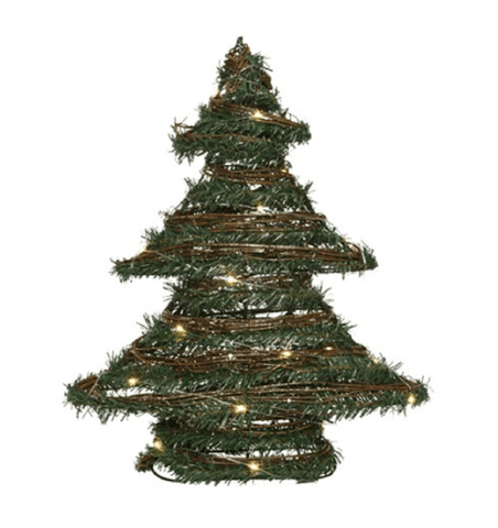 Kaemingk Christmas Decor Kaemingk LED Rattan Tree Decoration