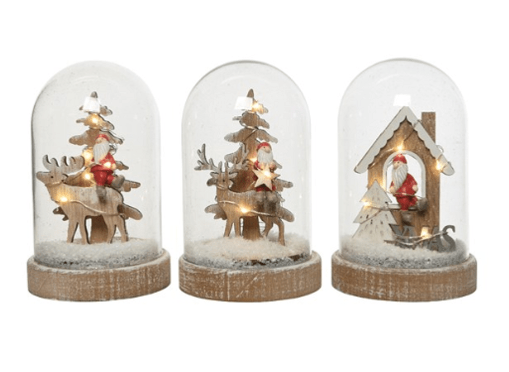 Kaemingk Christmas Lit Decor Kaemingk LED Santa Scenery Domes