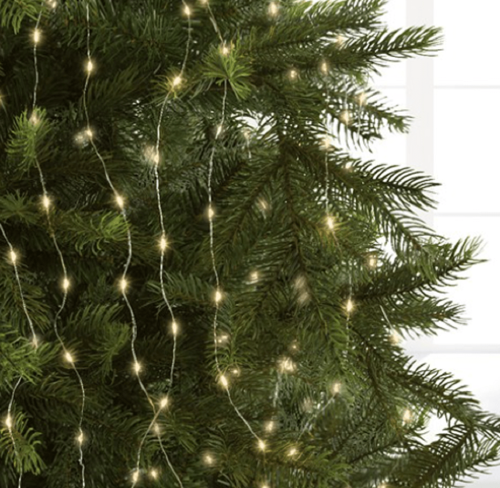 Kaemingk Christmas Lights Kaemingk Micro LED Steady Tree Lights Silver/Warm White 2.4m
