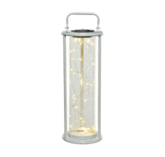 Kaemingk Solar Lighting Kaemingk Solar Micro Light Lantern - 42cm Black/White