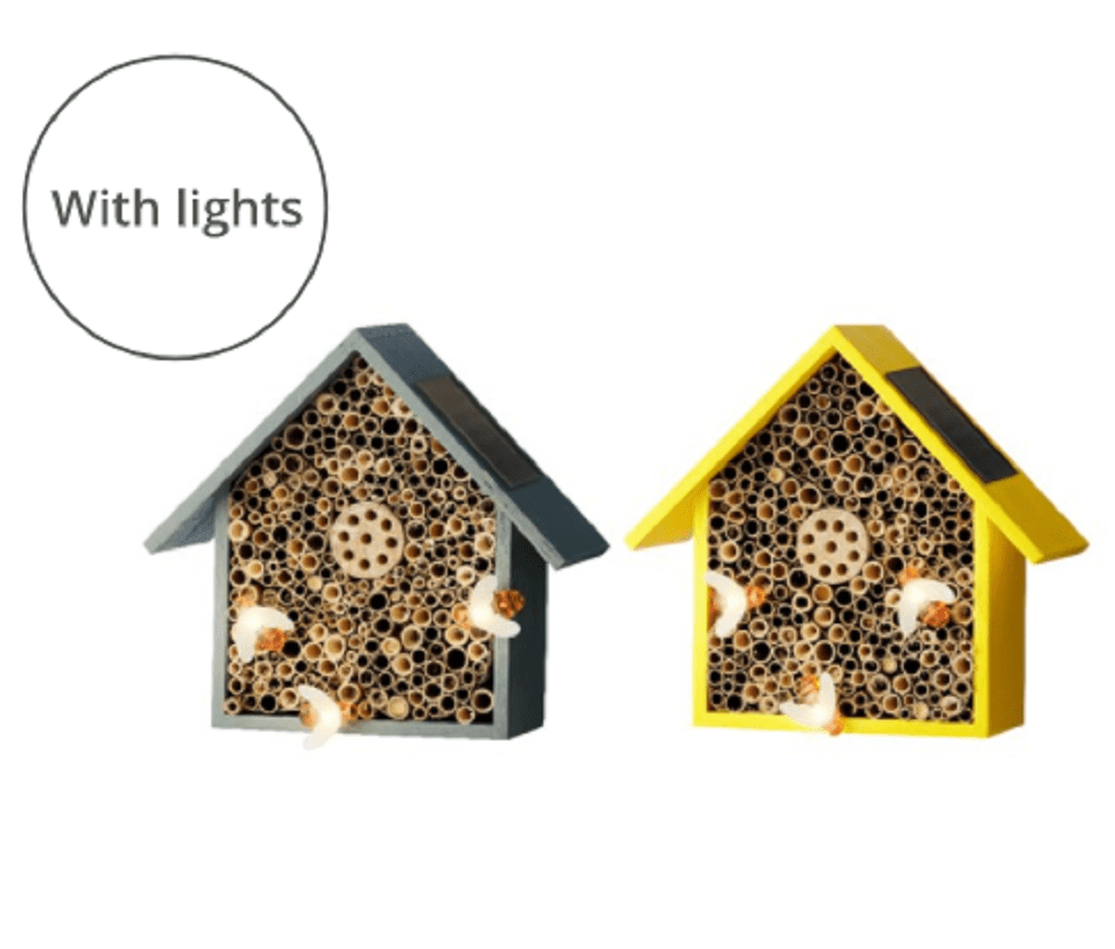 Lumineo Solar Wooden Insect House Assorted Colours – Trowell Garden Centre
