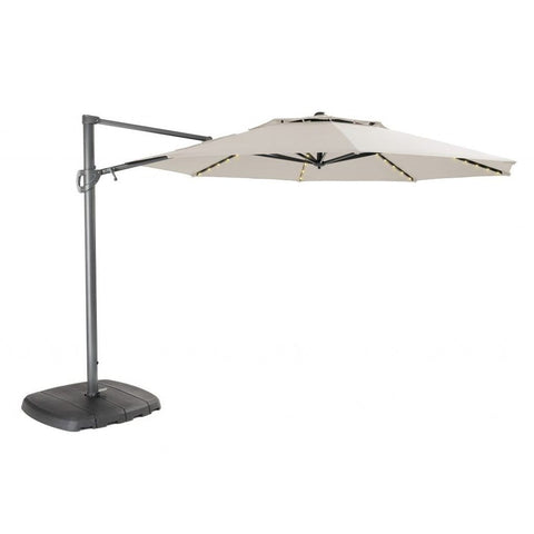 Kettler Garden Parasols Kettler 3.3m LED Free Arm Parasol With Bluetooth Speaker
