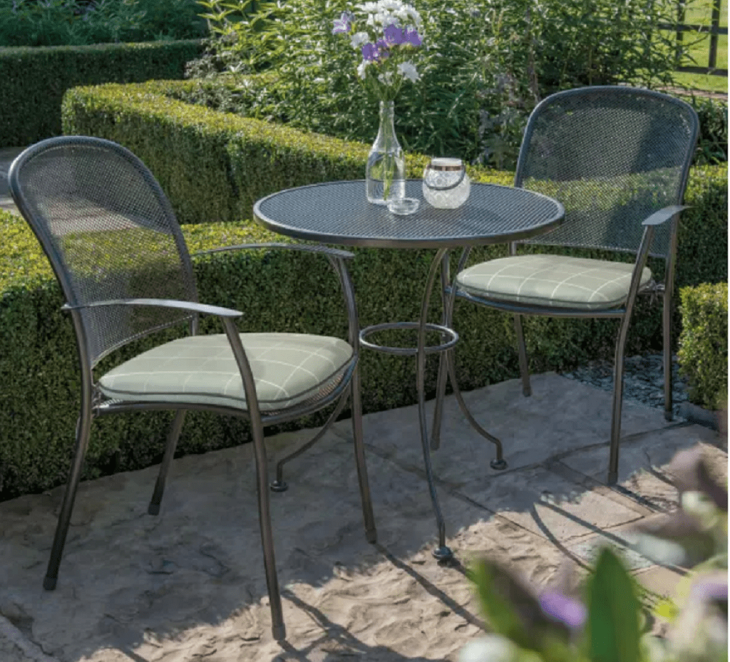 Kettler Caredo 2 Seat Bistro Set Sage – Trowell Garden Centre
