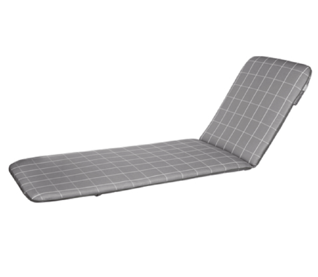 Kettler Garden Furniture Accessory Kettler Novero Sunlounger Cushion Slate Grey Check