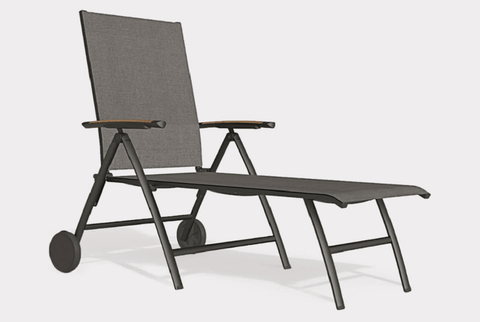 Kettler Sun loungers and Sunbeds Kettler Surf Active Folding Sunlounger Iron Grey