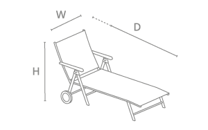 Kettler Sun loungers and Sunbeds Kettler Surf Active Folding Sunlounger Iron Grey