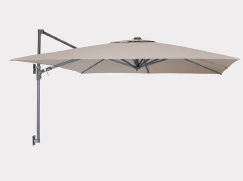 Kettler Parasols & Rain Umbrellas Kettler Wall Mounted Square Parasol Grey 2.5m