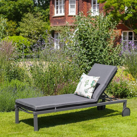 Leisuregrow Sun Loungers and Sunbeds Leisuregrow Milano Sunlounger In Graphite Grey
