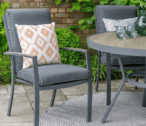 Leisuregrow 4 Seater Set Leisuregrow Monza 4 Seater Dining Set with Parasol