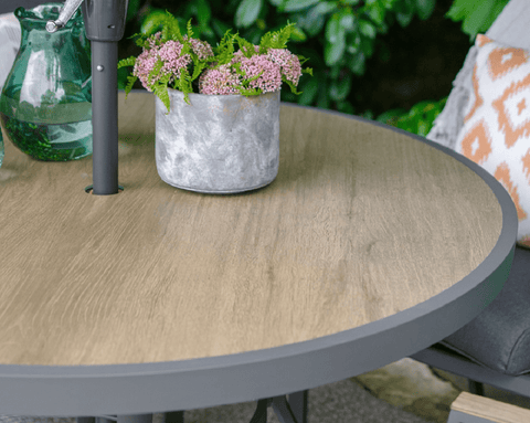 Leisuregrow 4 Seater Set Leisuregrow Monza 4 Seater Dining Set with Parasol