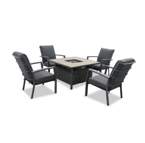 Leisuregrow Garden Furniture Set Leisuregrow Monza Relaxer Firepit Set