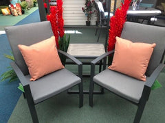 Leisuregrow Garden Furniture Set Leisuregrow Turin Duo Set In Graphite Grey