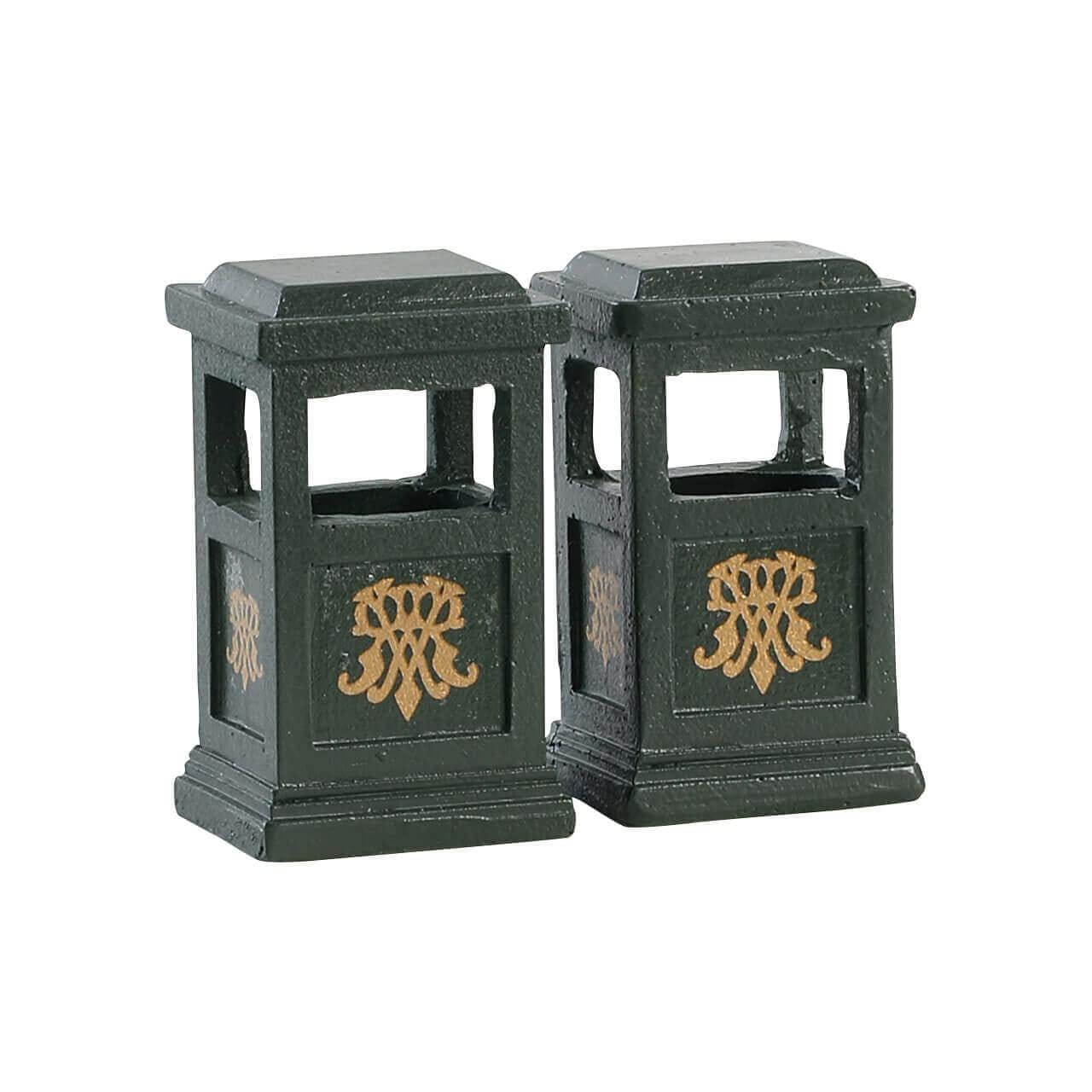 Lemax Accessory Lemax Accessory Green Trash Can, Set of 2 *Pre-Order*