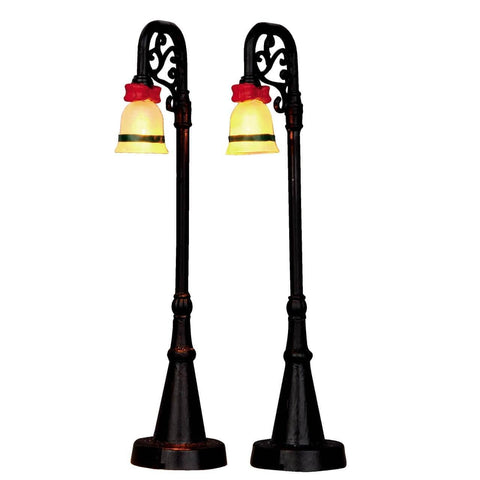 Lemax Accessory Lemax Bell Ornament Lamp Post, Set of 2, B/O (4.5V) *Pre-Order*