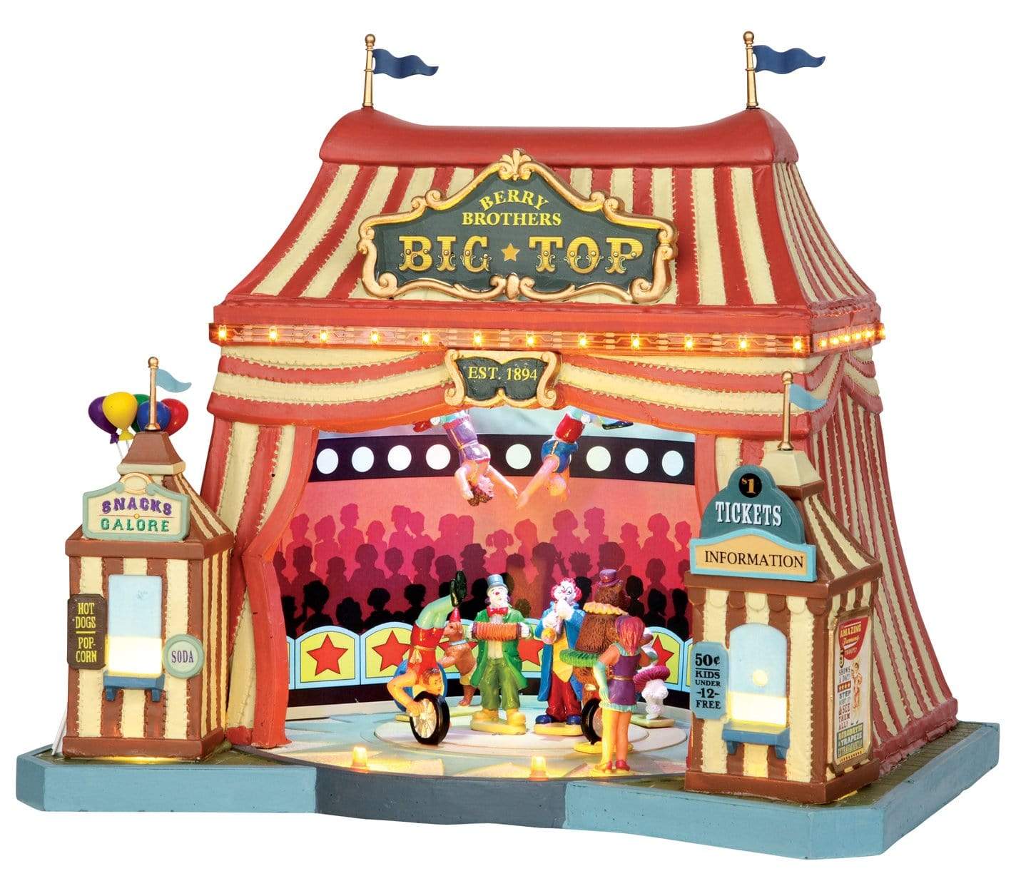 Lemax Sights and Sounds Lemax Berry Brothers Big Top, Carnival Village, With 4.5V Adaptor Included (UK)