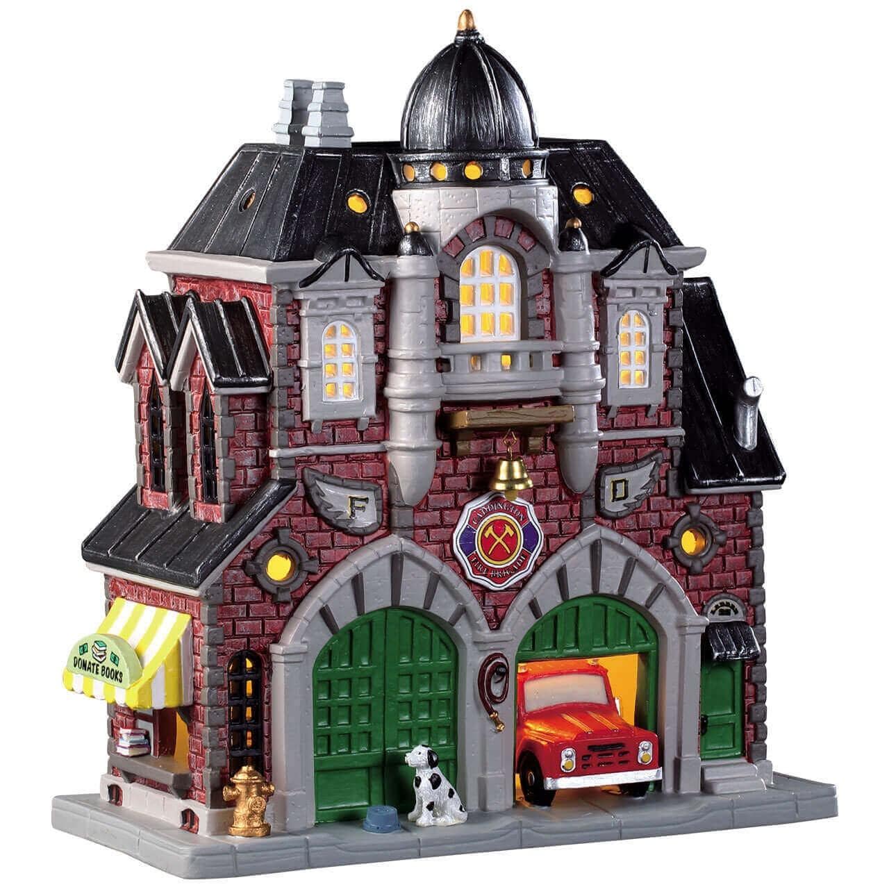 Lemax Lighted Buildings Lemax Caddington Fire Brigade, B/O LED