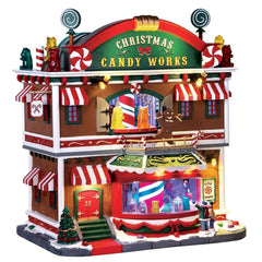 Lemax Sights and Sounds Lemax Christmas Candy Works, With 4.5V Adaptor
