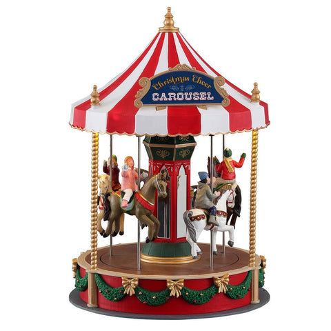 Lemax Sights and Sounds Lemax Christmas Cheer Carousel, B/O (4.5V) *Pre-Order*