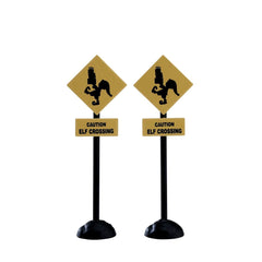 Lemax Accessory Lemax Christmas Village Accessory, Elf Crossing Sign, Set of 2