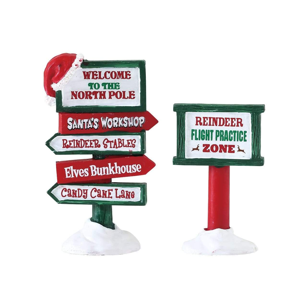 Lemax Accessory Lemax Christmas Village Accessory, North Pole Signs, Set of 2