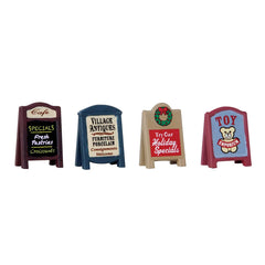 Lemax Accessory Lemax Christmas Village Accessory, Village Signs, Set of 4