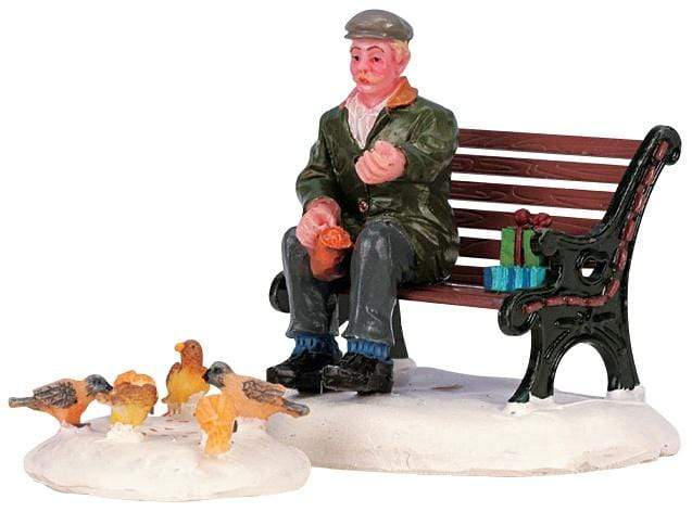 Lemax Figurine Lemax Christmas Village Figurine, Feeding Pigeons, Set of 2