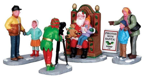 Lemax Figurine Lemax Christmas Village Figurine, Photo`s With Santa