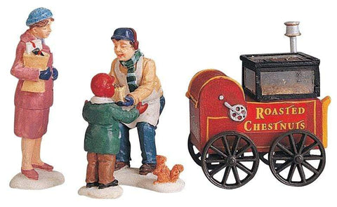 Lemax Figurine Lemax Christmas Village Figurine, Roasted Chestnut Stand, Set of 4