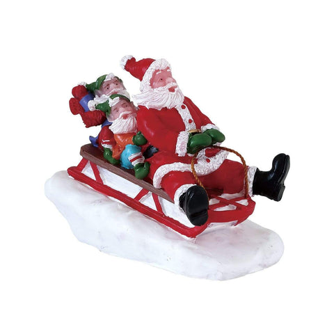 Lemax Figurine Lemax Christmas Village Figurine, Sledding With Santa