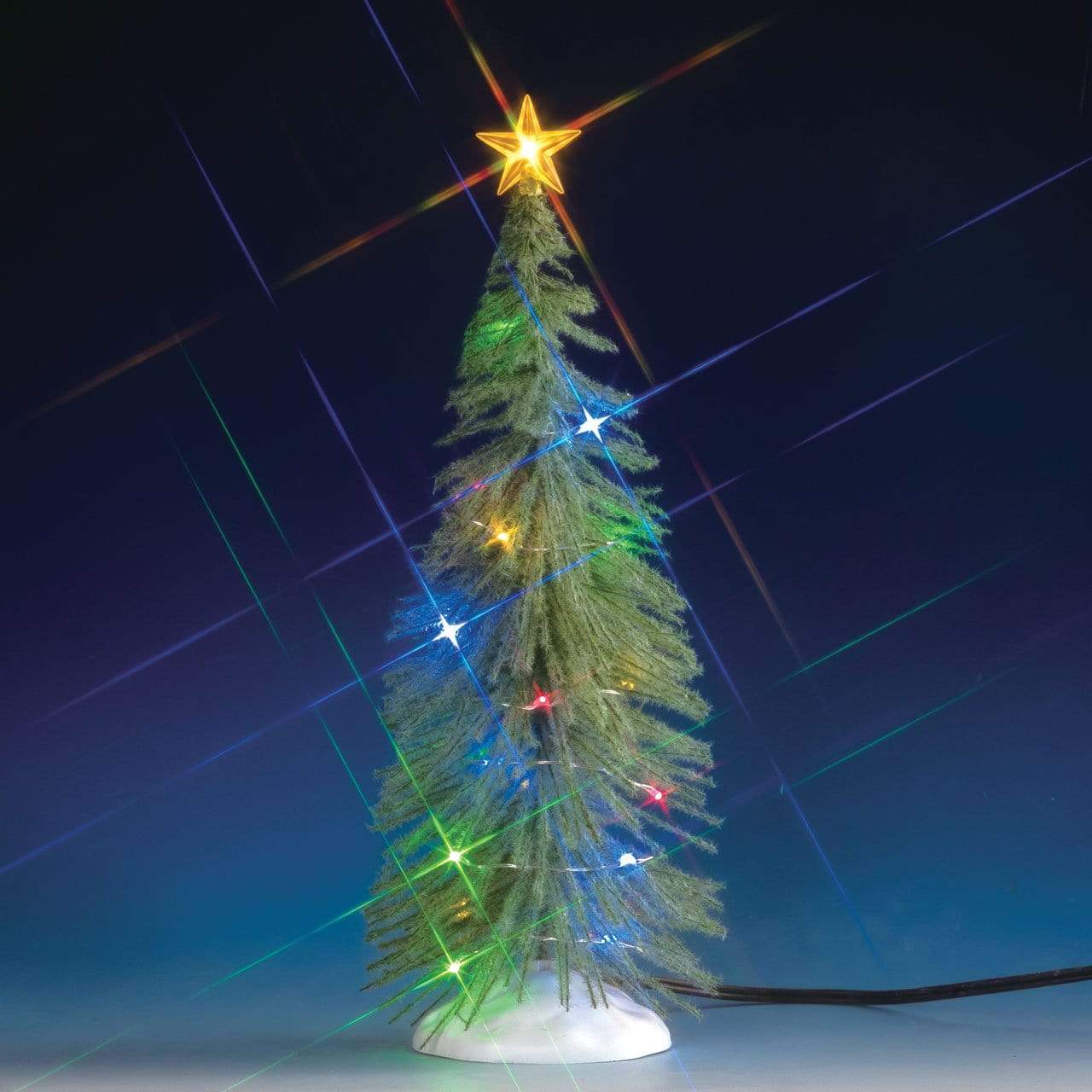 Lemax Accessory Lemax Christmas Village Tree, Chasing Multi Light Spruce, Large, B/O(4.5V)