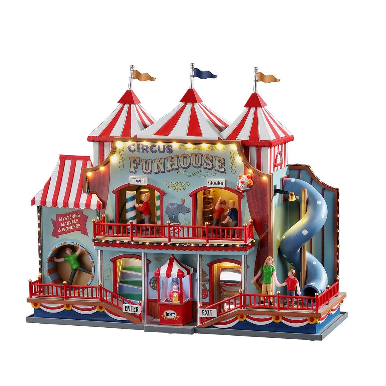 Lemax Sights and Sounds Lemax Circus Funhouse, With 4.5V Adaptor