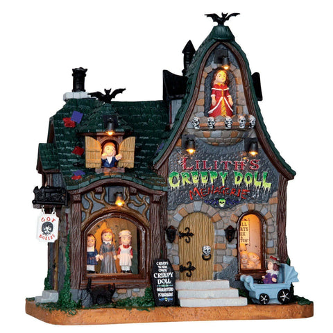 Lemax Spooky Town Lighted Buildings Lemax Creepy Doll Shop