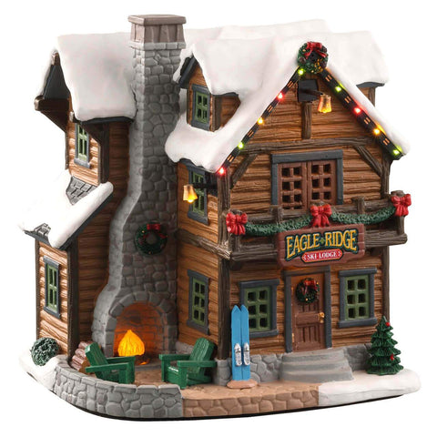 Lemax Lighted Buildings Lemax Eagle Ridge Ski Lodge, With 4.5V Adaptor