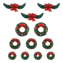 Lemax Accessory Lemax Garland And Wreaths, Set of 12 *Pre-Order*